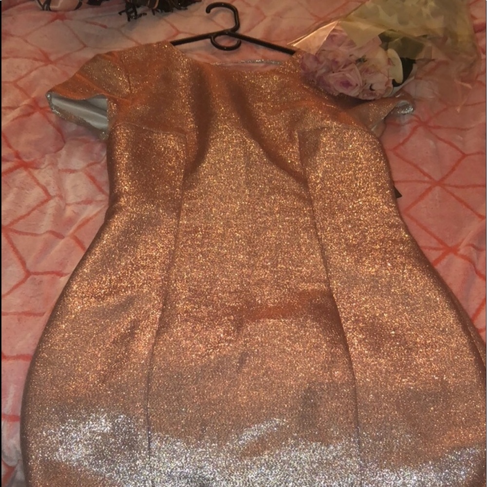 Express Rose Gold pink dress